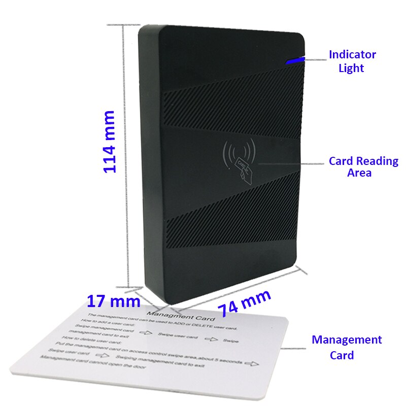 Waterproof 125khz rfid Card Door Access Controller large user capacity Access Controller with wiegand input No Keypad