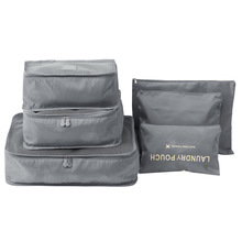 6pcs Waterproof Travel Storage Bag Clothes Packing Cube Luggage Organizer Sets Nylon Home Storage Travel Bags