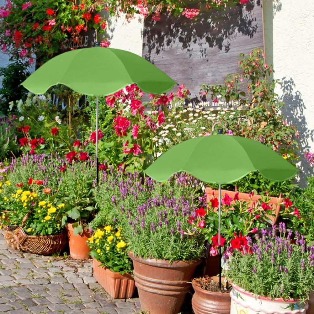 Højdejusterbar planteparasol med pæl, haveskygge, beskytter planter mod solen til potteplanter, blomsterbede til udendørs planter