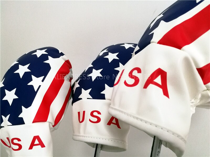 USA Golf Woods Headcover PU Leather #1 Driver Fairways Head Covers 2 Models