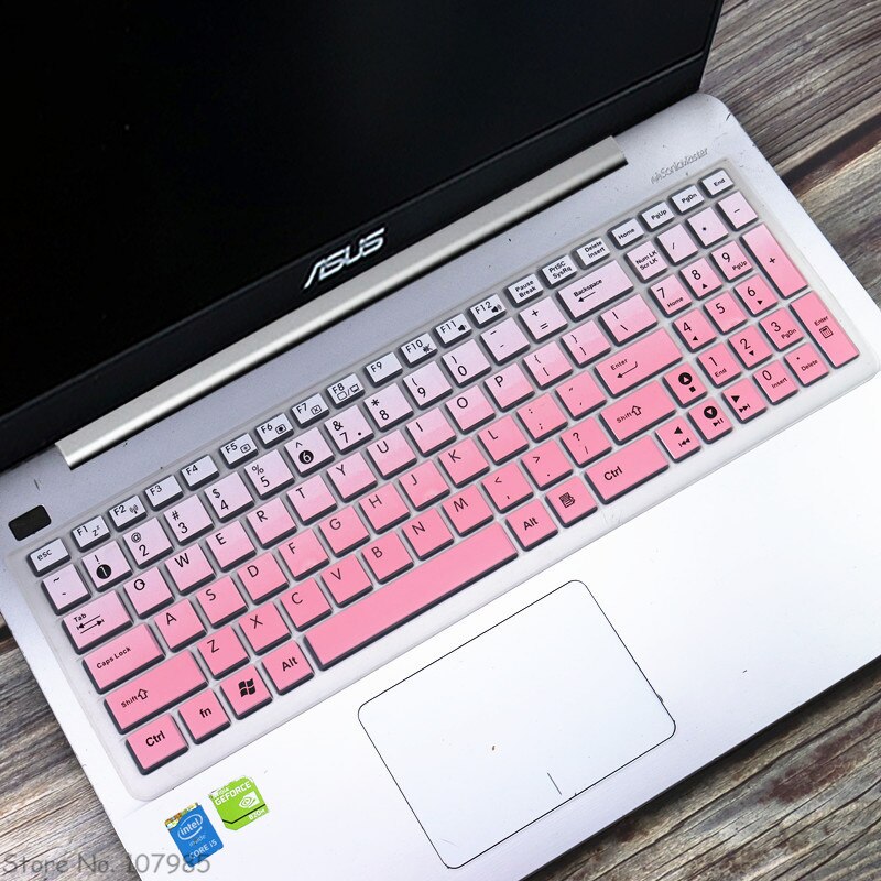 15.6 inch Laptop keyboard Cover Protector For Asus ROG X556U X556UR X556UB X556UQ X556 X555 X555ld X555lf X554l Gaming Notebook: Gradualpink