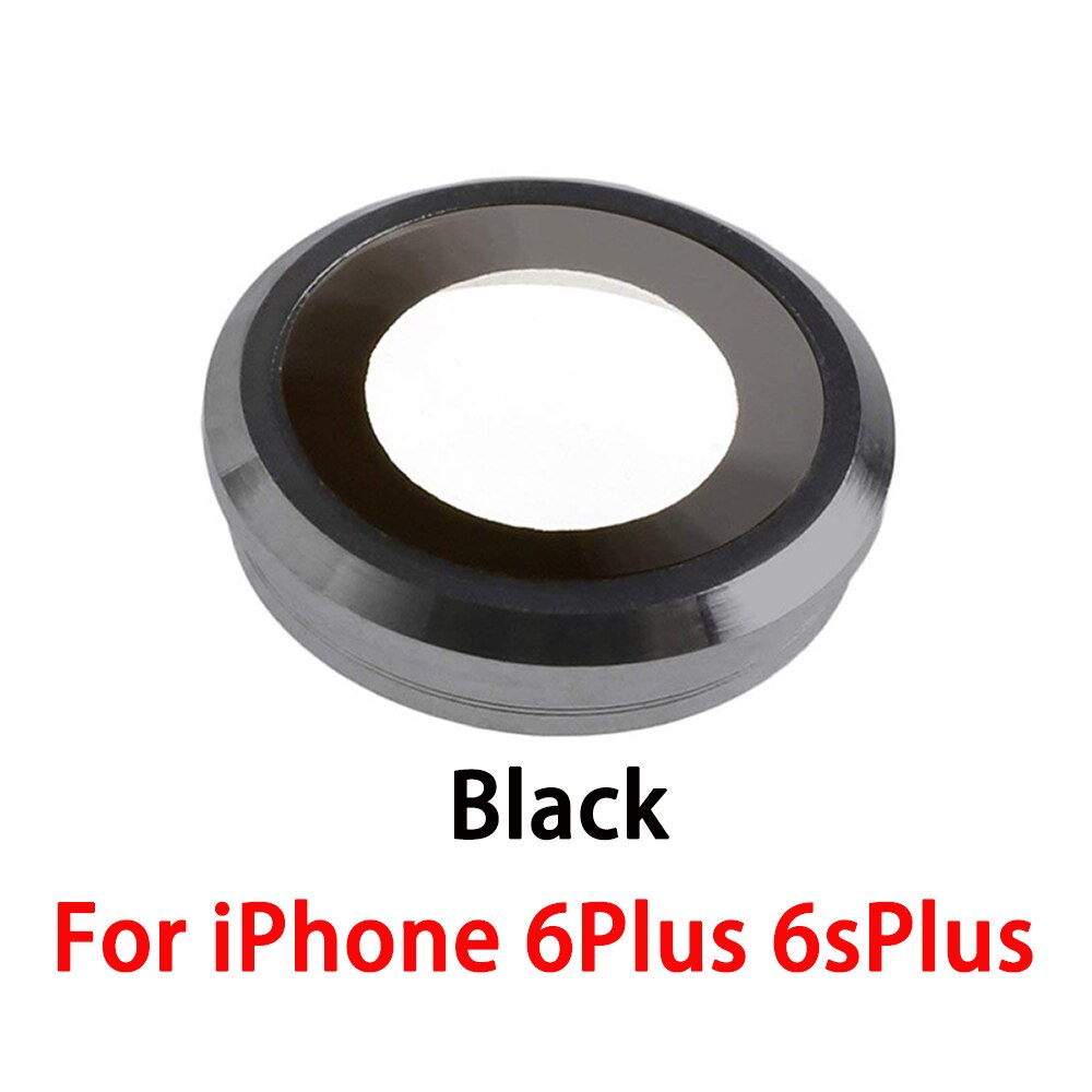 Tylna tylna osłona obiektywu szklana pokrywa z ramką część zamienna do iPhone 6 6s 6Plus 6splus 7 7Plus 8 8Plus: 6P 6SP Black