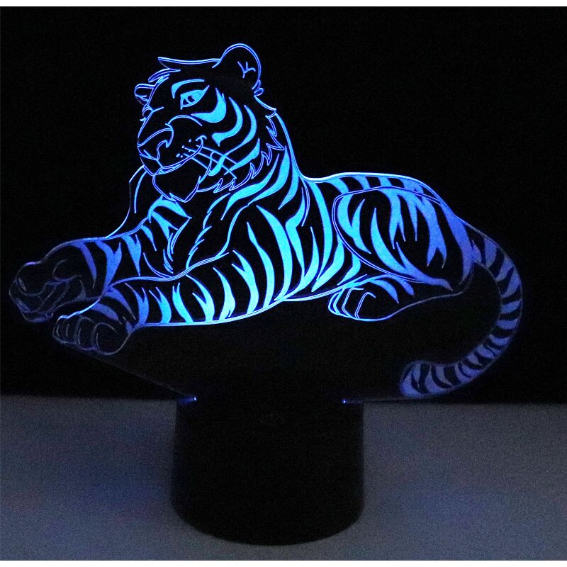 3D LED Nacht Lichter Tiger mit 7 Farben Licht für Heimat Dekoration Lampe Erstaunliche Visualisierung Optische Illusion genial