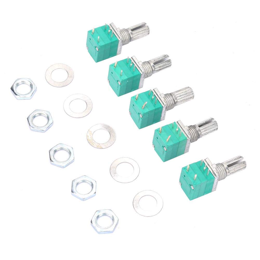 5 teile/los RV097NS Potentiometer 5K 10K 20K 50K 100K 500K Mit Schalter 5Stift Welle 15mm Audio- Verstärker Einstellbar Potentiometer