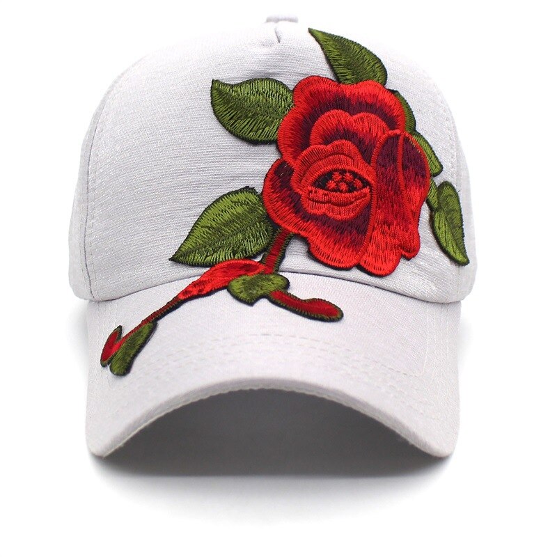 Gorra de béisbol con bordado de diamantes para mujer, sombrero de béisbol con bordado de flores, Snapback vaquero, gorro femenino, sombrero de verano