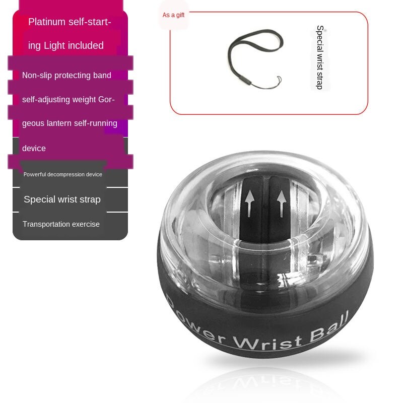 Rainbow Led Muscle Power Ball Wrist Ball Trainer Relax Gyroscope Powerball Gyro Arm Exerciser Strengthener Fitness Equipments: Light Green