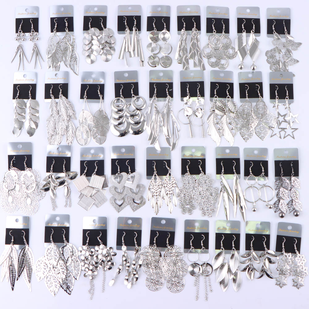 10/20/30/50 paar ohrhänger im boho-stil mit schmetterlings-, blatt- und tropfenanhänger für damen – charmanter schmuck für partys: Grün / Braun