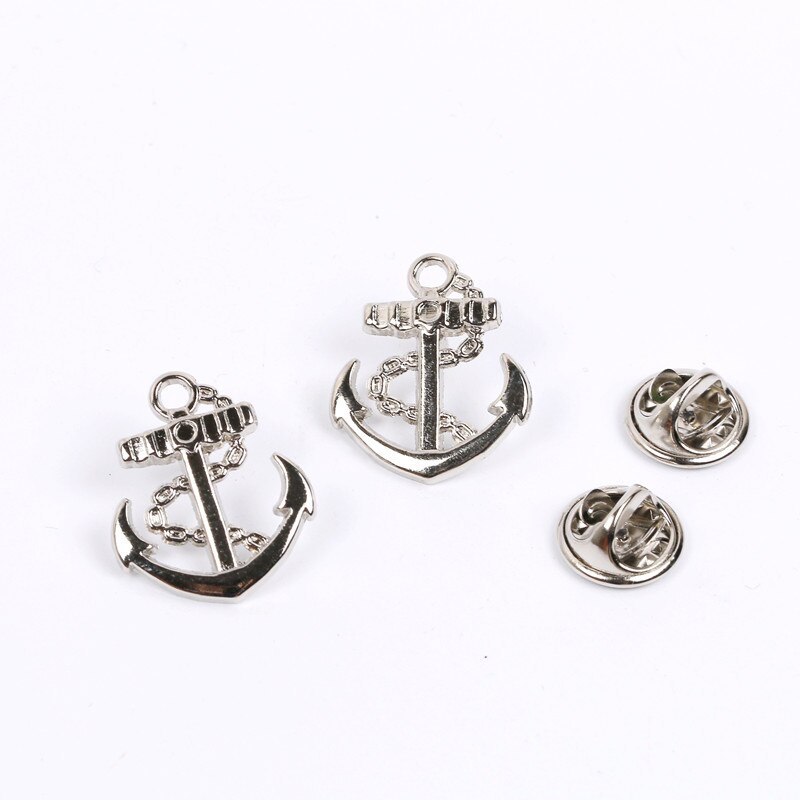 Jewelry Ornaments Boat Ship Wallerman Anchor Sailor Charm Captain Jewelry Navy Style Brooch Lapel Pirate Anchor Pin