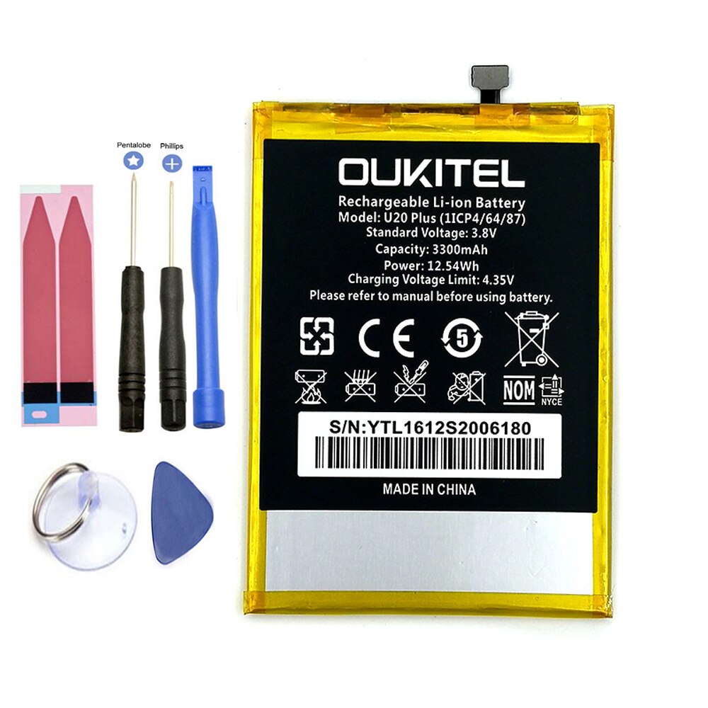 Isunoo Oukitel U20 Plus Batterij 3300Mah Battery Backup Vervanging Voor Oukitel U20 Plus Met Reparatie Tools
