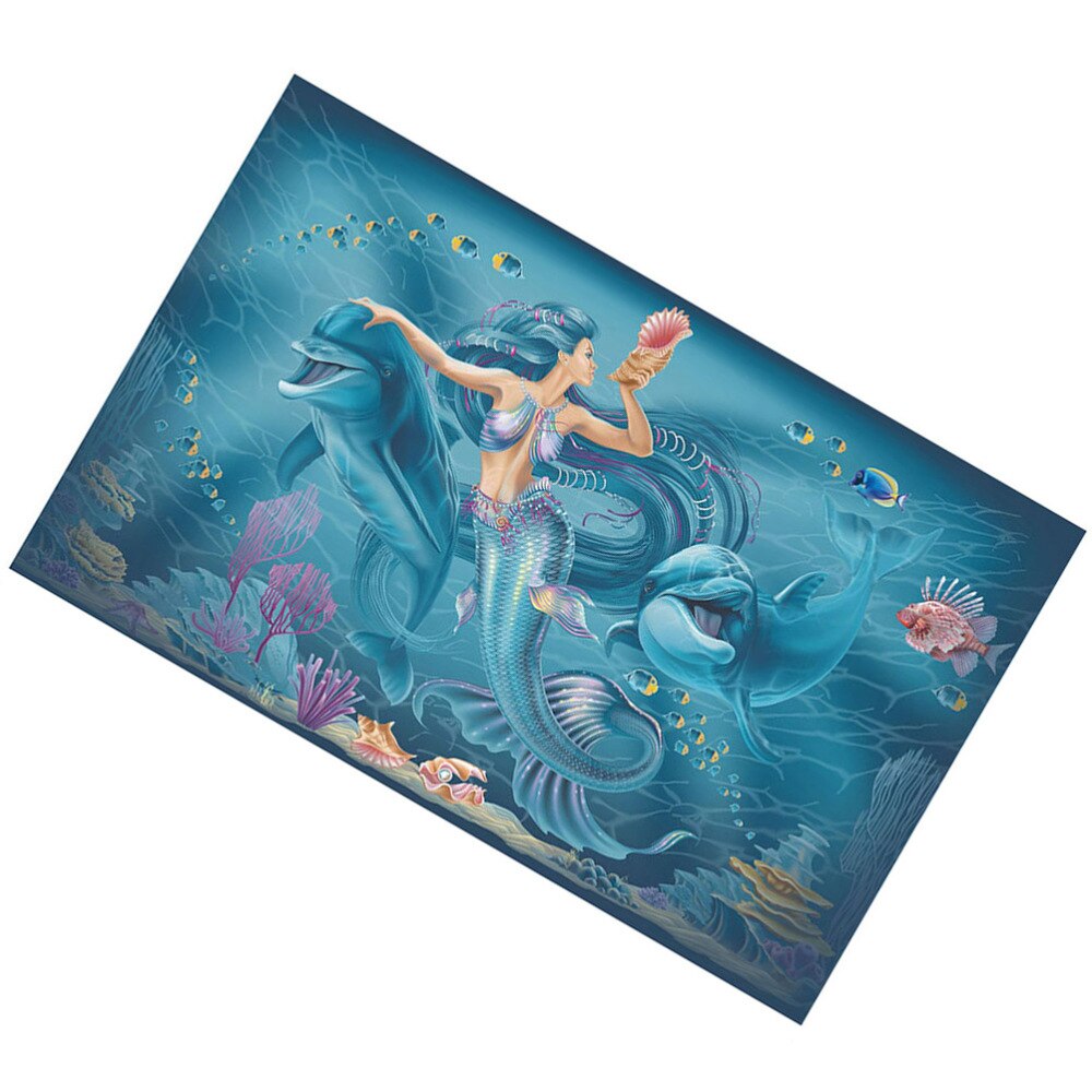 Aquarium Background Sticker Mermaid Fish Tank Wallpaper Aquarium Poster Decal