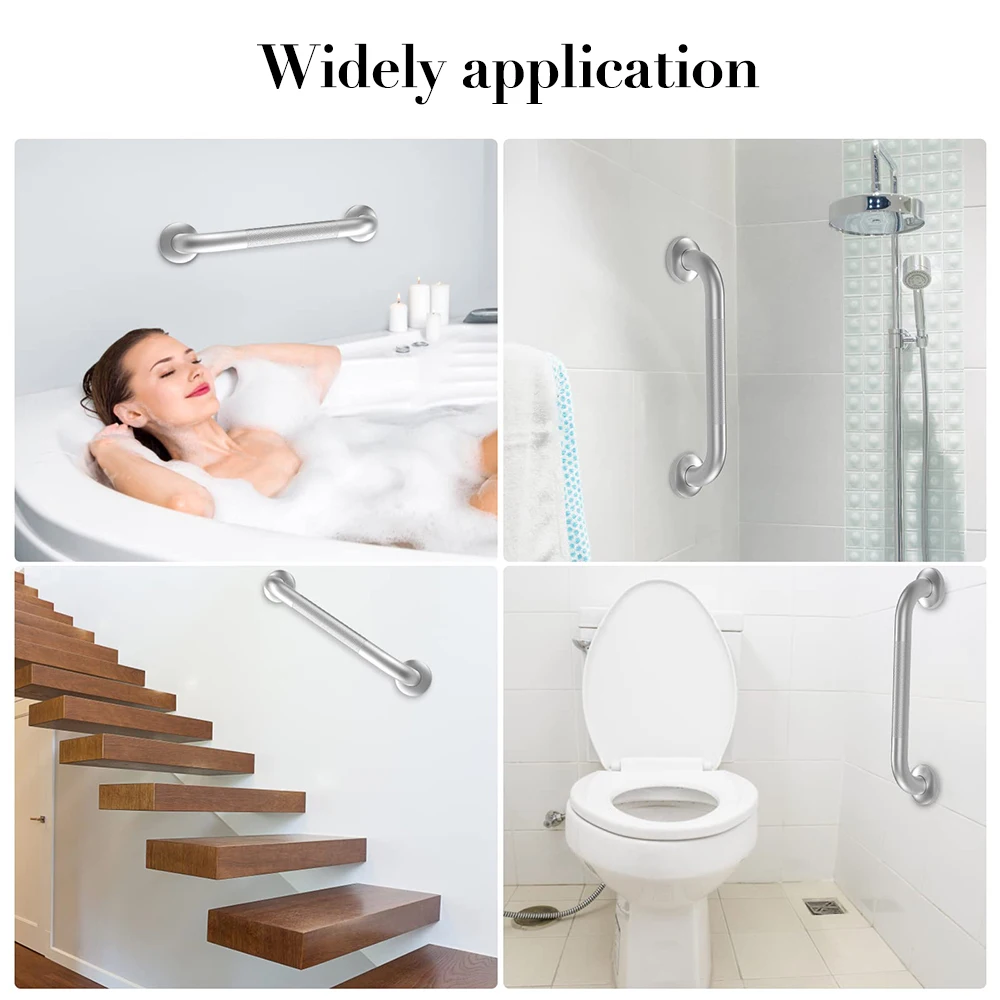 Stainless Steel Grab Bar Anti Slip Shower Safety Support Handle Bathroom Tub Toilet Handrail Prevent Falls Bathroom Fixture