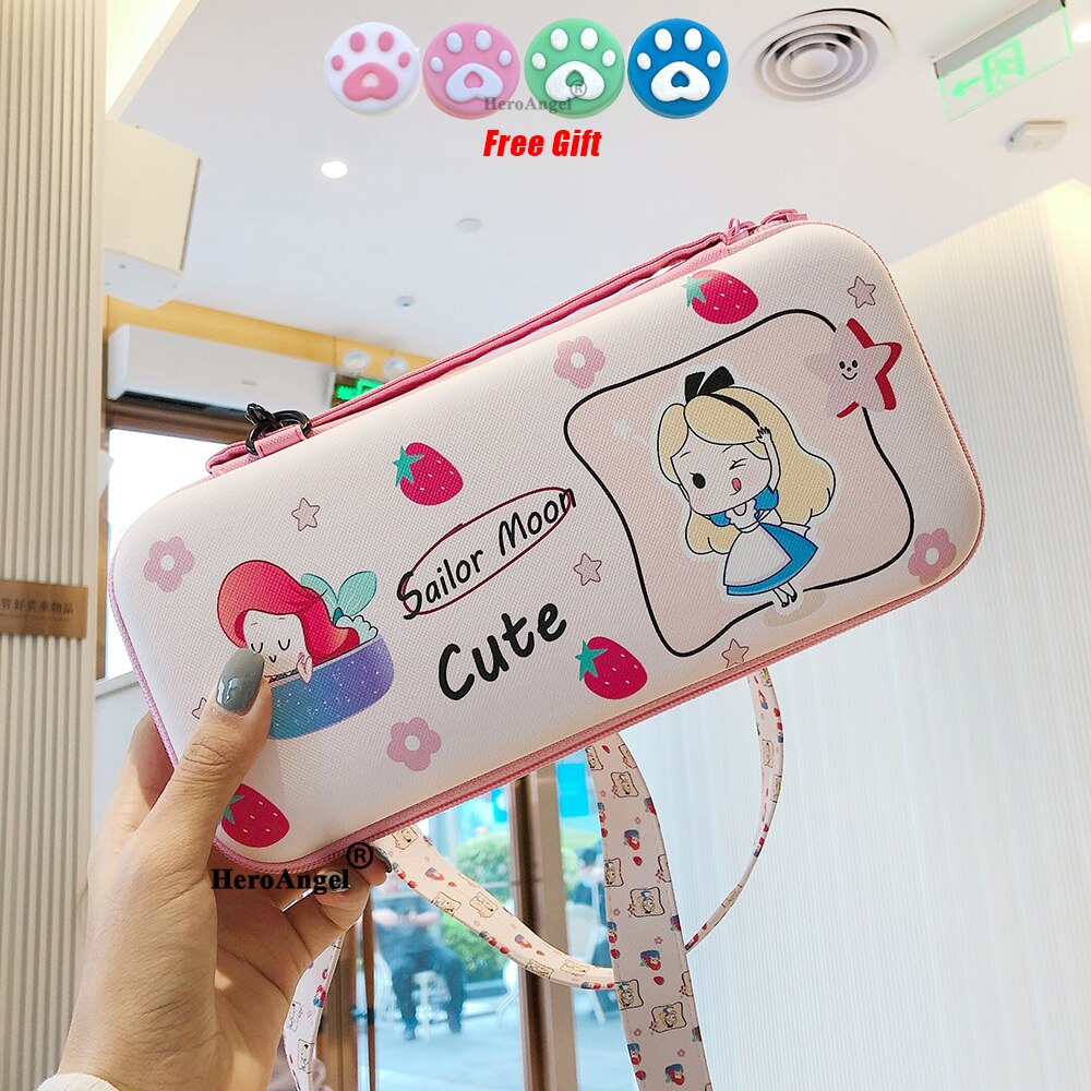 New Arrival śliczne torby do przechowywania owoców na przełącznik Nintendo Kawaii Travel Carry etui ochronne konsola do gier Shell ze smyczą: 06