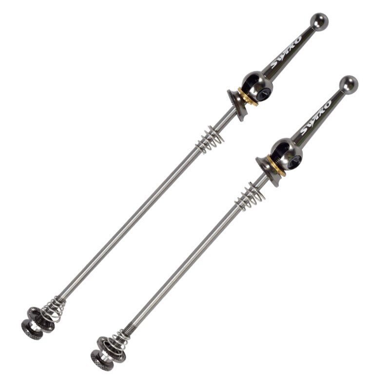 1 Pair Mountain Road Bike Bicycle Lightweight Quick Release QR Front Rear Skewer Titanium Axle CNC Wheel Hub Fix Lever: T