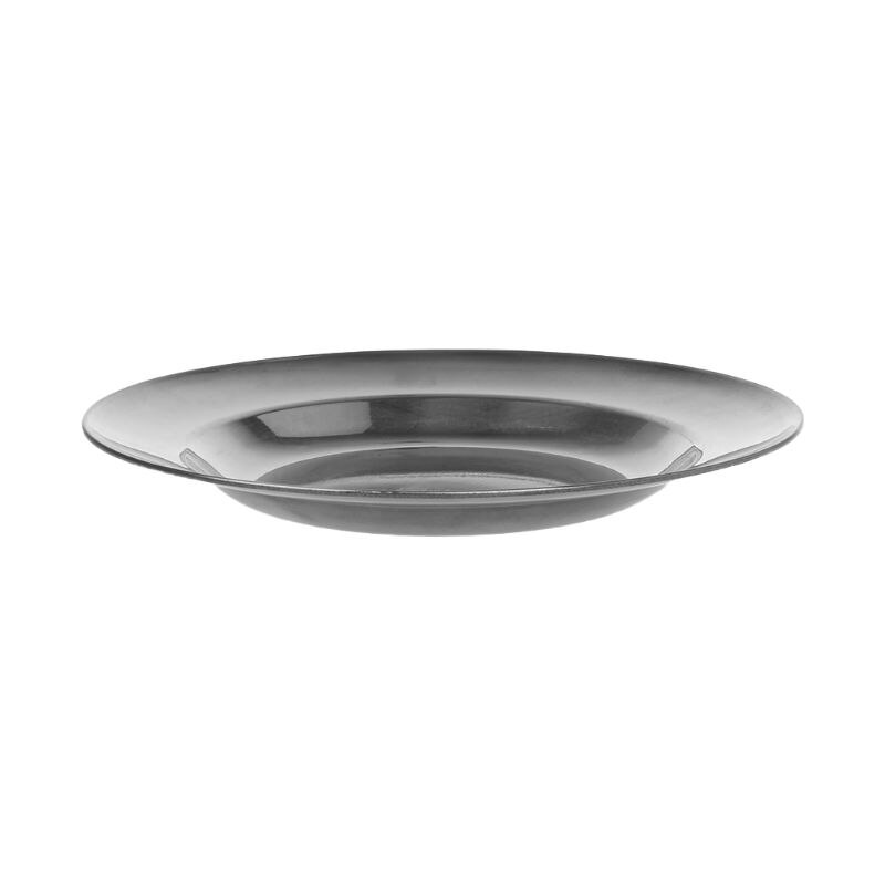 Acier inoxydable rond assiette plat plat récipient alimentaire en plein air Camping pique-nique vaisselle 16-24cm: 03