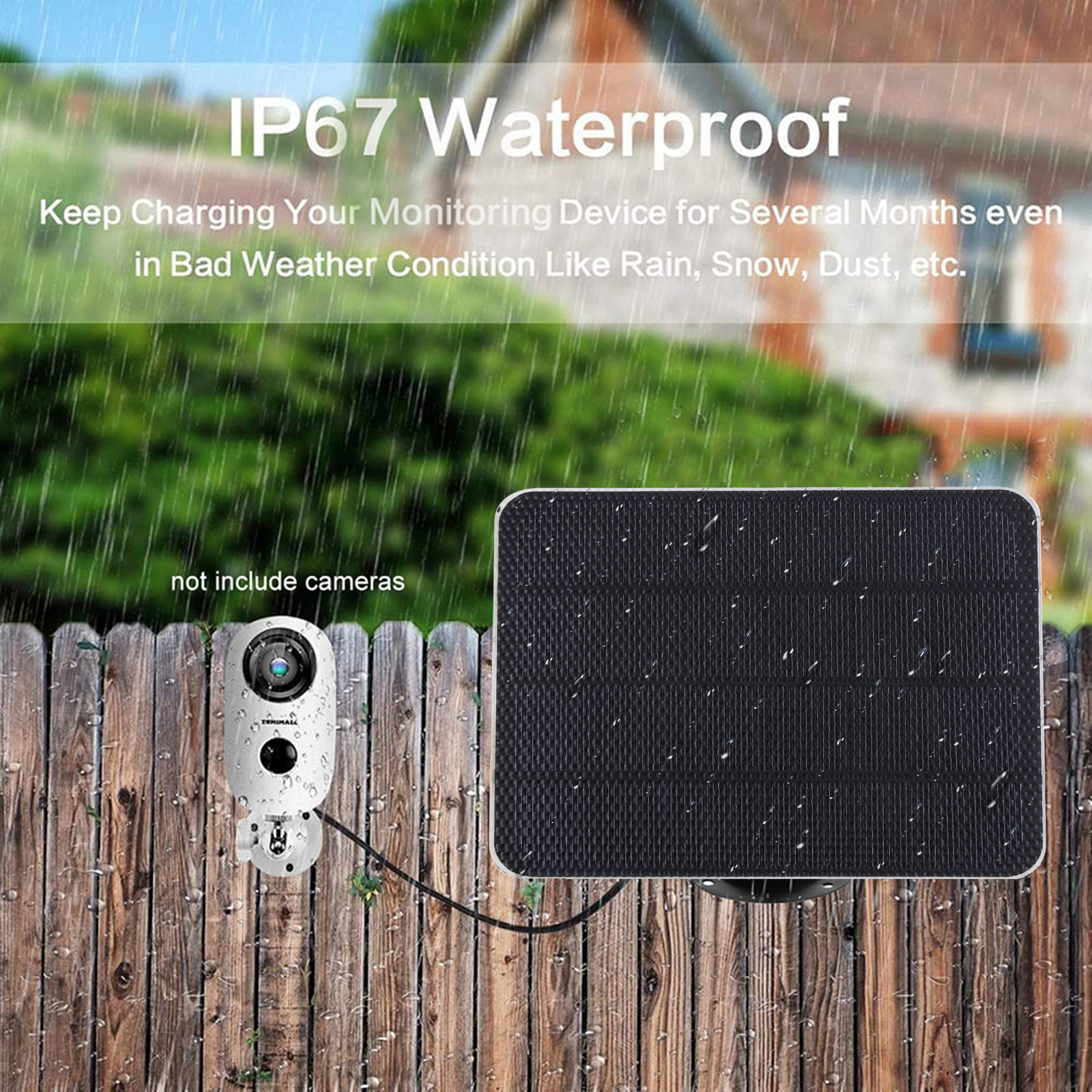 3W 5V Solar Panel Outdoor Solar Cells Charger for Security Camera IP CCTV Waterproof Sun power Charging Panel Security Camera