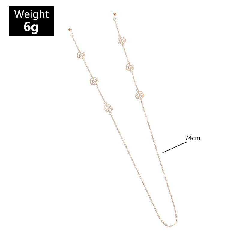 Vrouwen bloemen zonnebril kettingen gouden brillen landyard leesbril ketting brillen koord houder nekband touw
