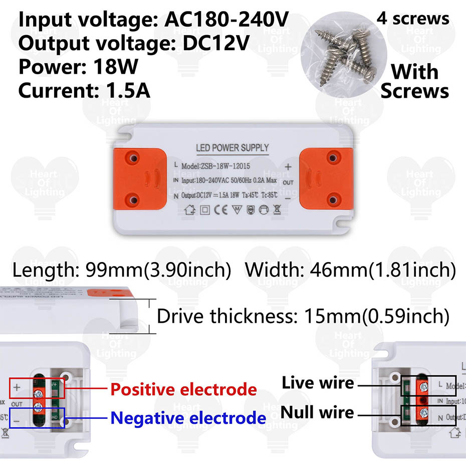 Transformador de iluminación ultrafino DC 12V 24V fuente de alimentación LED 12W 18W 24W 36W 60W 120W controlador 220V 230V 240V para luces de tira LED: Negro