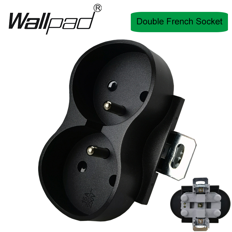 1 2 3 Gang Kortstondige Reset Schakelaar Met Led Diy Grey Silver Metal Brushed Frame 16A Eu Frans Sockets Usb tv Data Cat6 Outlet: royal blue