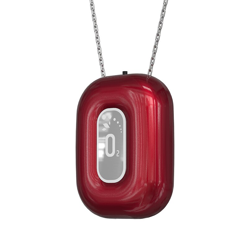 Cornmi Wearable Necklace Air Purifier Mini Portable Negative Ion Generator Low Noise Low Noise Adults Kids For Car Air Purifier: TH20796-RD-SJ01