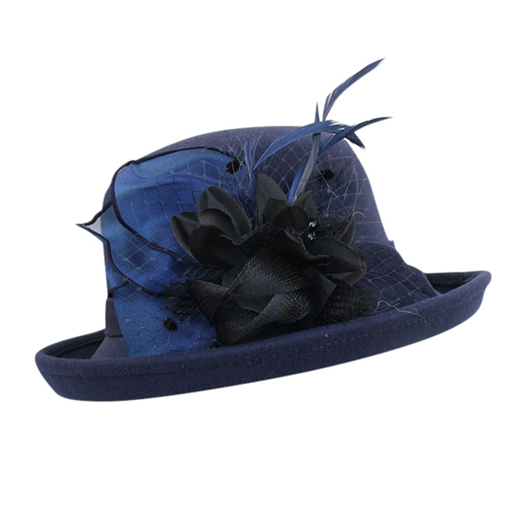 Style Spring Winter Women Beret French Style Hats Solid Floral color Berets Caps #G40: Navy 