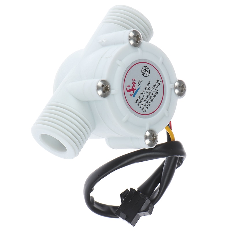 Mätare flödesmätare räknare sensor kontroll effekt flödesmätare hall 1-30l/ min för arduino 1/2 '' vattenflödesgivare switch