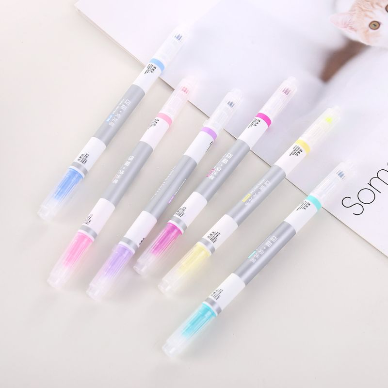 6pcs/set Erasable Highlighter Pen Marker Pastel Liquid Chalk Fluorescent Pencil qyh
