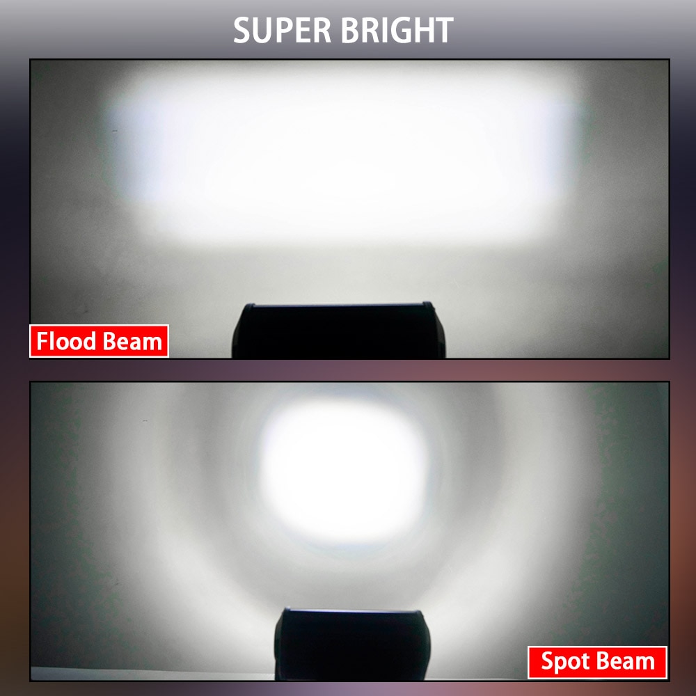 Weketory 4 6,5 4 9,3 12 17 pulgadas 30W 60W 90W 120W 180W 5D Barra de luz LED de obra para Tractor Boat OffRoad 4WD 4x4 camión SUV ATV 12V 24v