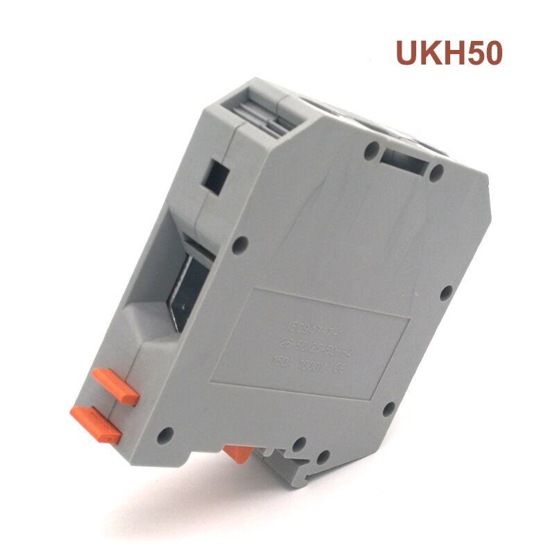 1Pcs Large Current Din Rail Screw Terminal Blocks UKH50 Morsettiera Electrical Wire Cable Terminals Block Connector Bornier 150A