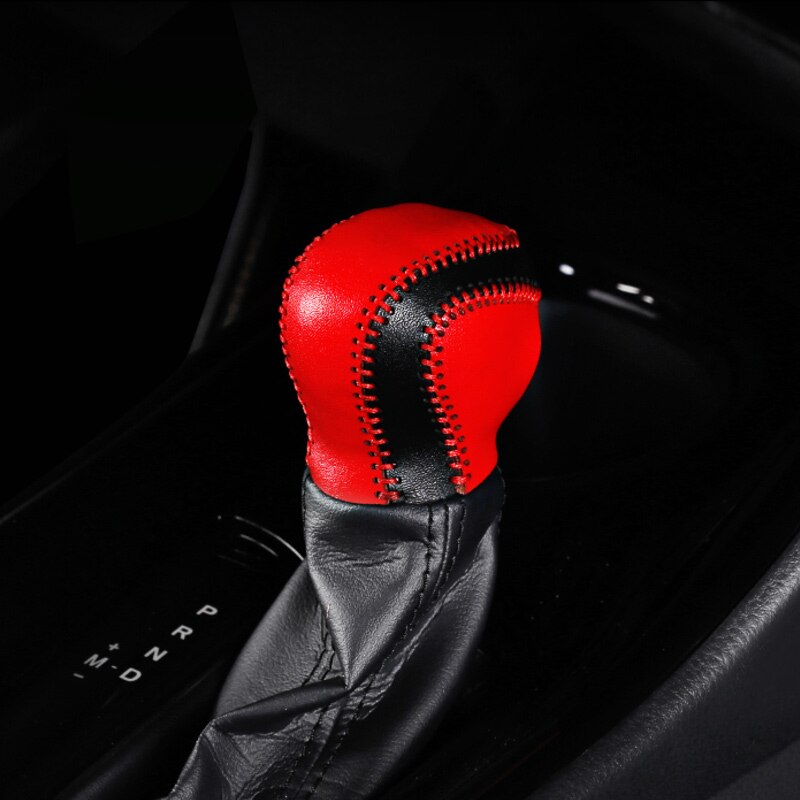 For Toyota CHR C-HR Gear cover modified special gear set gear set decorative leather hand brake gear set Accessories: Red and Black