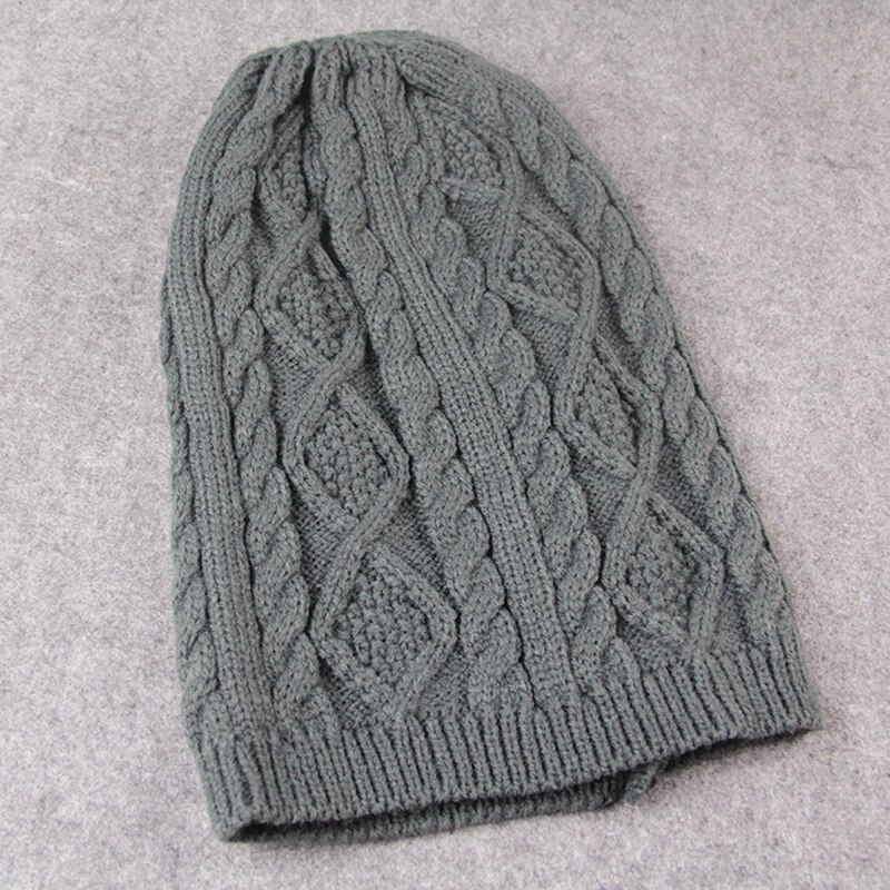 Inverno senhoras chapéu de malha torção design gorro senhoras outono quente boné bonnet femme gorros mujer invierno chapeu novo: Dark gray