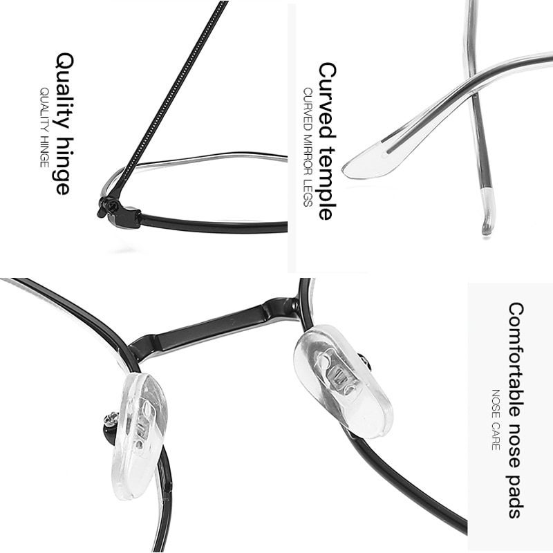 Hombres Vintage Anti-Luz Azul hexagonal gafas lentes de mujeres miopía óptica espejo Metal Simple Anti-azul gafas transparentes marcos