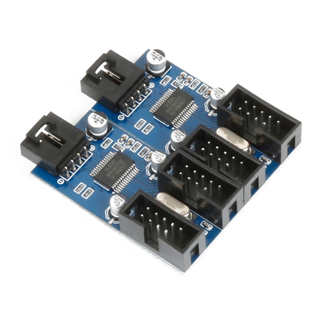 9pin USB header Male 1 to 2/4 Female Extension Cable Card Desktop 9-Pin USB HUB USB 2.0 9 pin Connector Adapter Port Multiplier