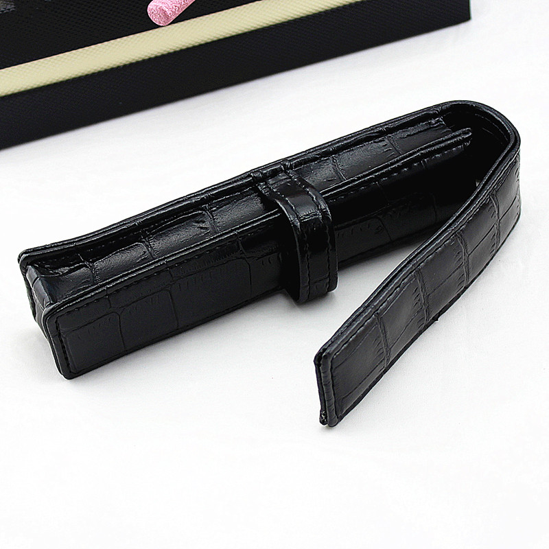 Handgemaakte Lederen Pen Case Bag Potlood Fontein Sleeve Bag Vintage Pouch voor Enkele Pen Stylus Balpen Leuke Stationair