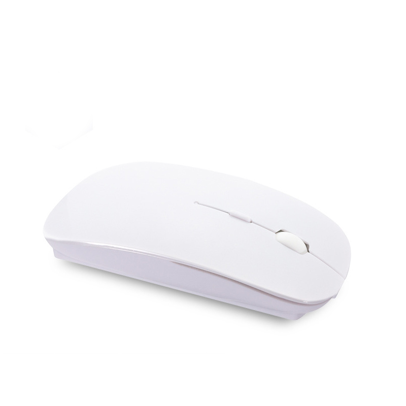 Bezprzewodowa mysz Bluetooth RGB ładowalna mysz bezprzewodowa komputerowa cicha mysz ergonomiczna mysz do gier na laptopa: WHITE