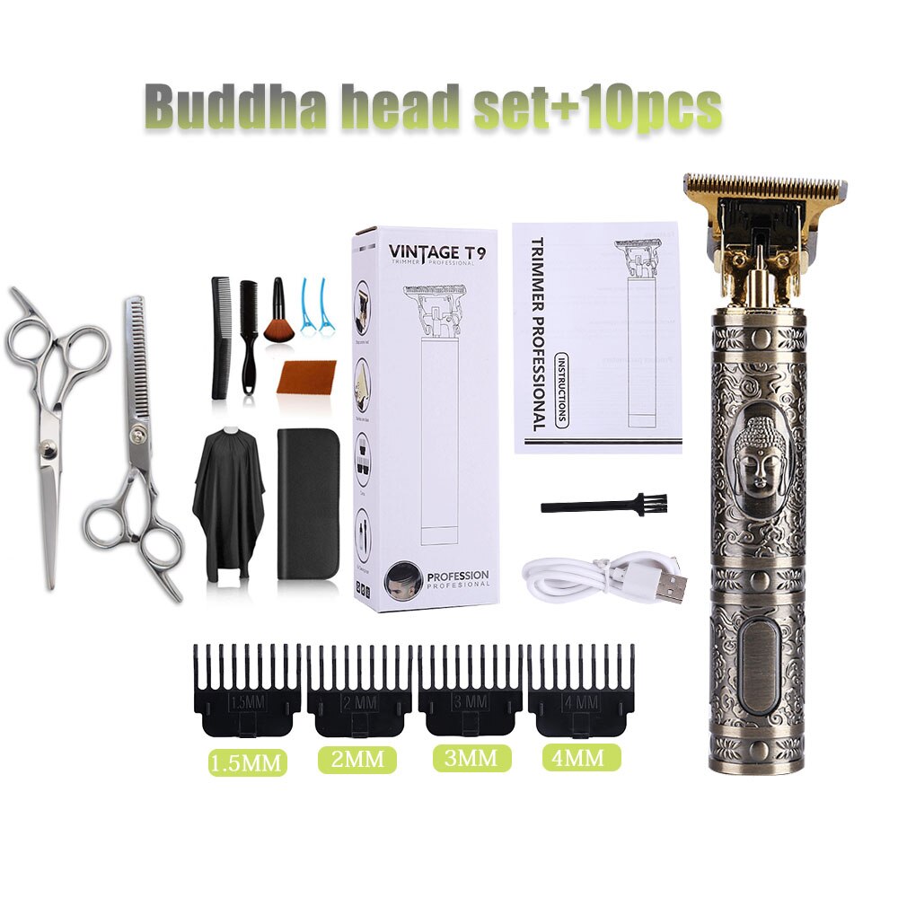 Recharge Clipper Hair Mower Haircut Machine Portable Trimmer Cutter Electric Formen Beard Shaver Hairstyle Cutting: Buddha head 3