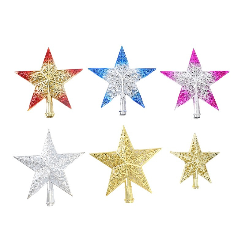 Christmas Ornament Christmas Tree Star Topper Star Party Decoration Tree Toppers Decorchraitmas Supplies Favors Patriotic