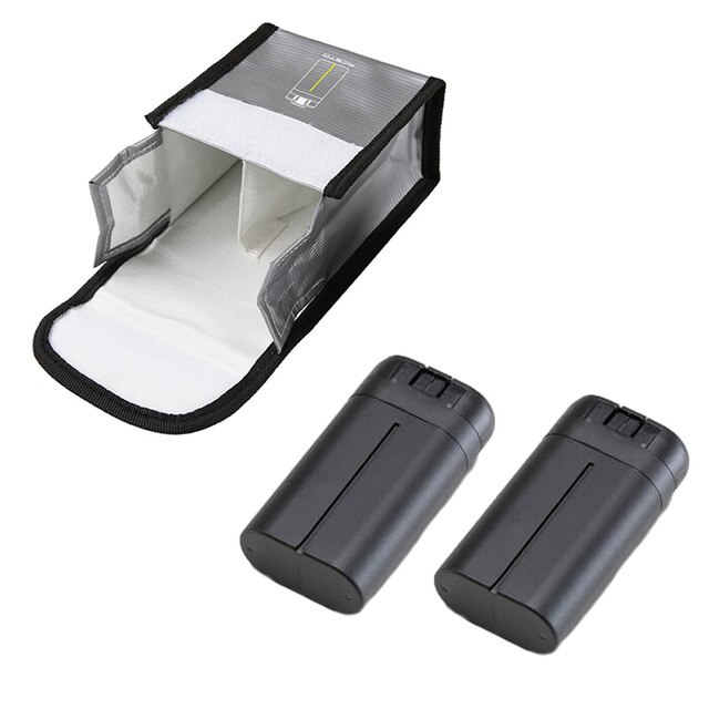 Dji mavic mini -akupakkaus 1/2/3 akkuyksikkö suojaava säilytyspussi lipo-kassi räjähdyssuojattu dji mavic mini: 2 kpl akulle