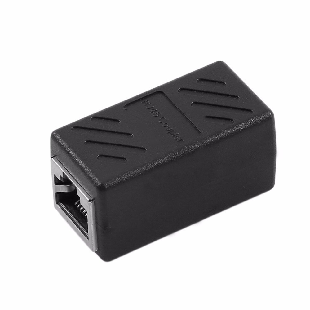 Black Female to Female Network LAN Connector Adapter Coupler Extender RJ45 Ethernet Cable Join Extension Converter Coupler