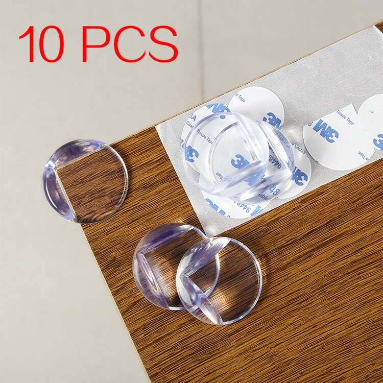 10 st/lot babysäkerhet bord hörnskydd silikon antikollision vinkel skydd lock kant & hörn skydd barnsäkerhet: Runda 10 st
