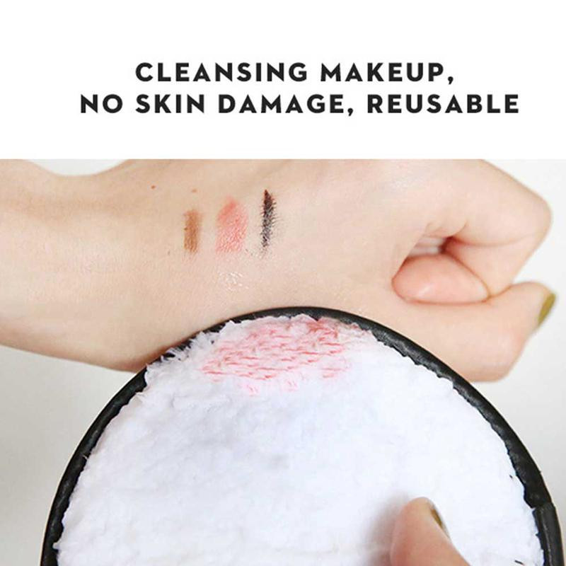 4 stk mikrofiber kludpuder ansigts makeup remover puff ansigt rensende håndklæde genanvendelig bomuld dobbeltlag neglelak rengøringsserviet