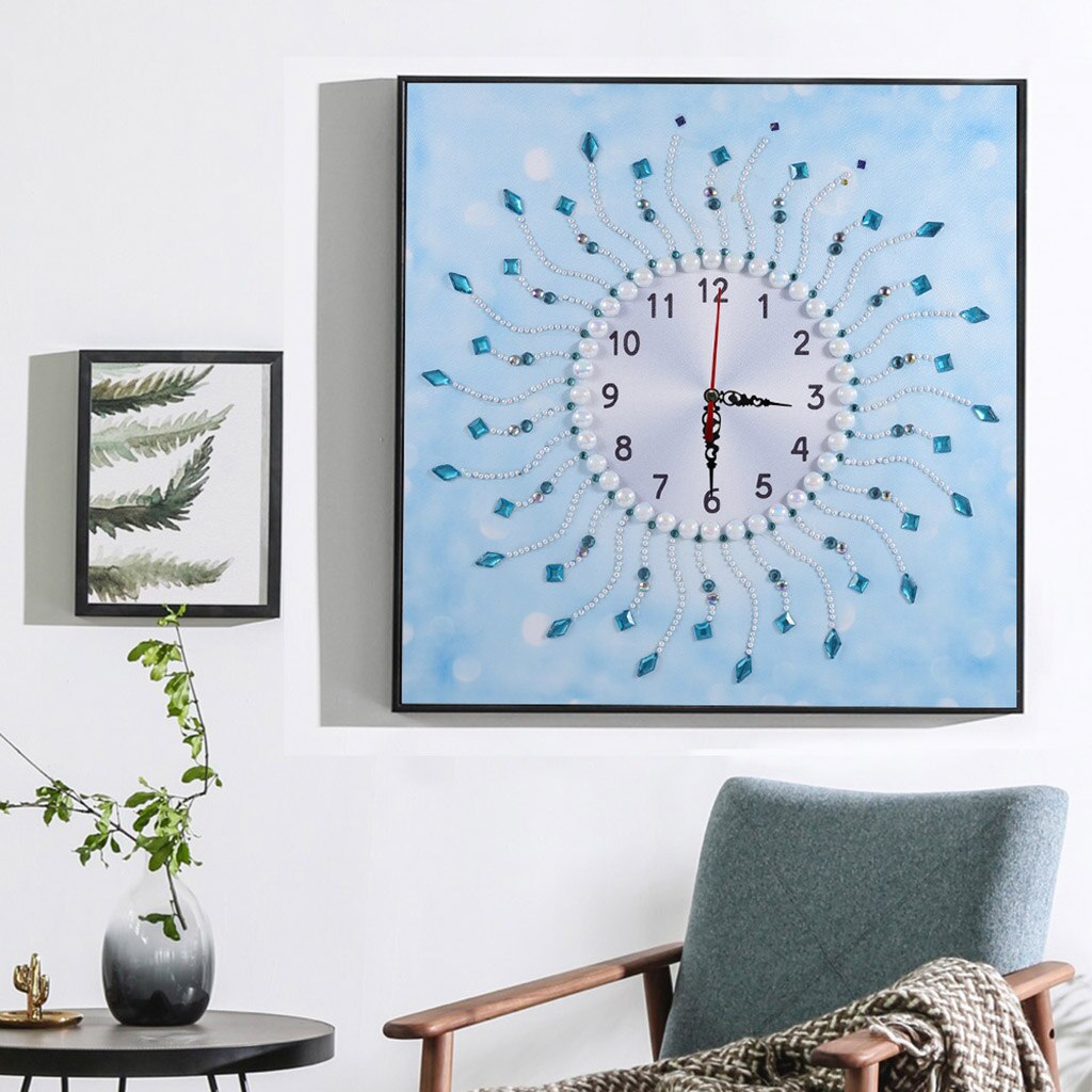 Horloge à faire soi-même, broderie 5D diamant, peinture, perceuse, partie spéciale, décor artistique mural pour la maison