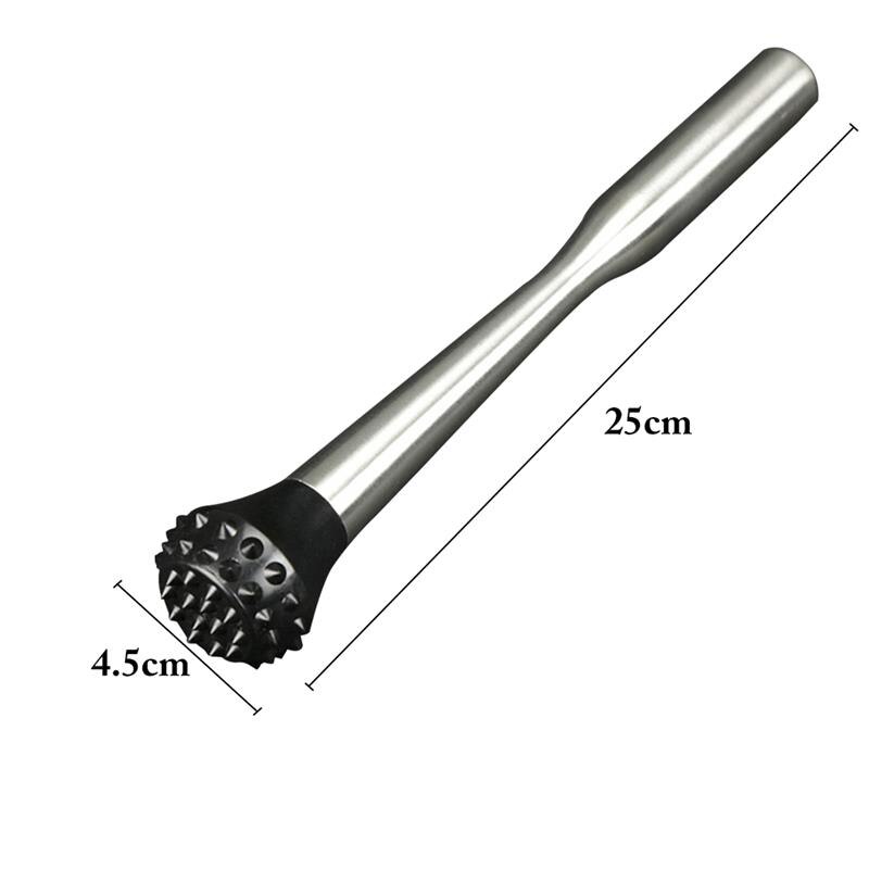 Useful Cocktail Muddler Barware Mojito Cocktail Stainless Steel Bar Mixer DIY Drink Fruit Muddler Crushed Ice Barware Bar Tool