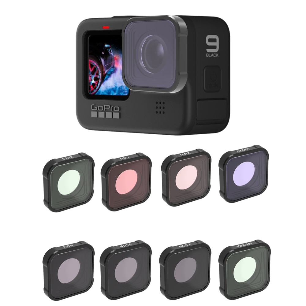 Gopro Hero 9 Color Lens Filters Set UV/CPL/ND4/8/16/32/64 Lens Filters For Go Pro Hero 9 Black Action Camera Accessories