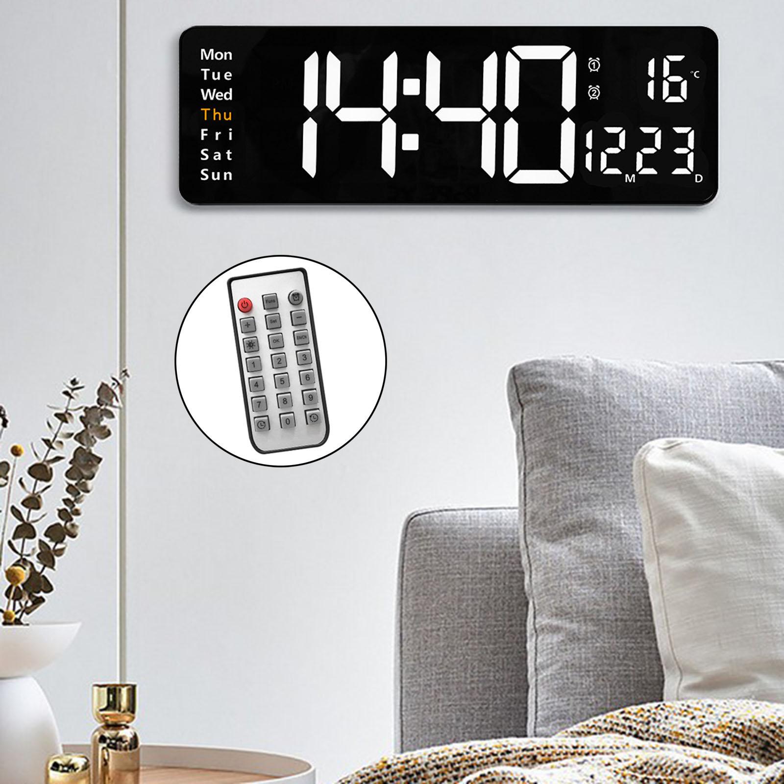 Large Digital Wall Clock Ten-Level Brightness Adjustment Office Desk Clocks
