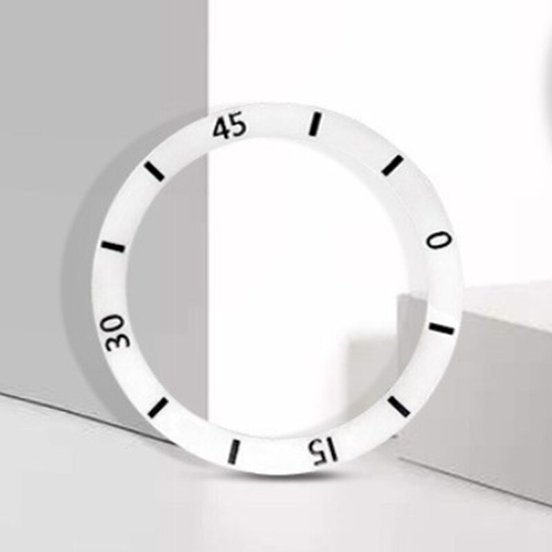 38-40mm Diameter Black/White Watch Face Bezel Ceramic Watch Face Accessories Men's and Women's Automatic Replace Bezel