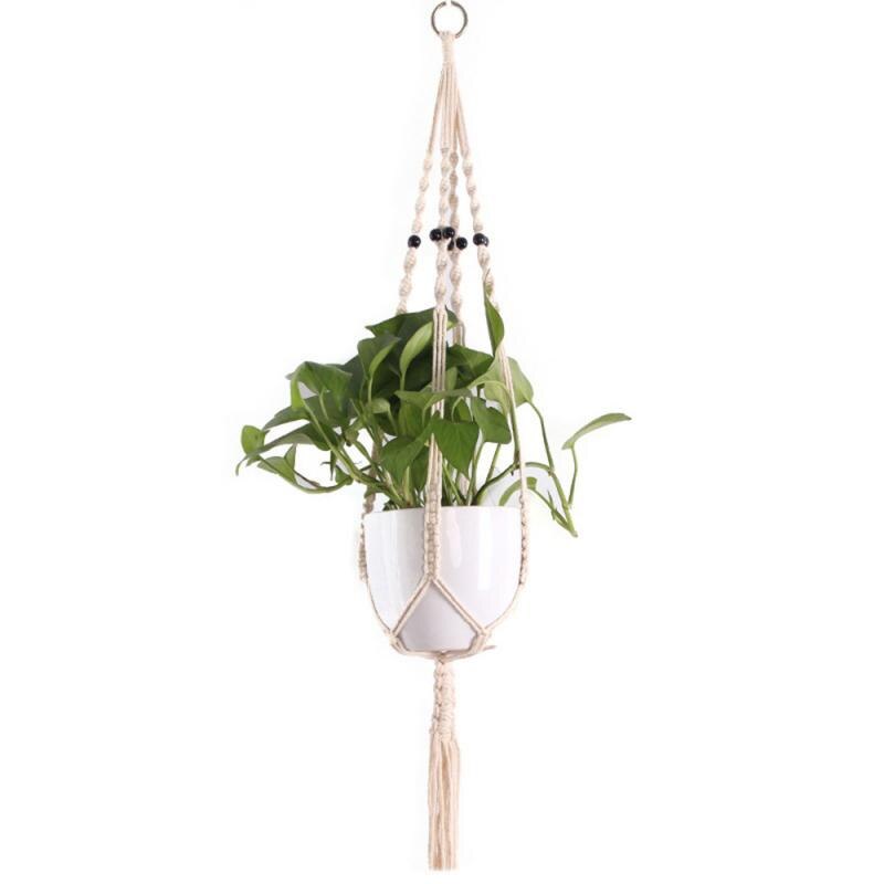 sales handmade macrame plant hanger flower /pot hanger for wall decoration countyard garden For Garden Plant Tray: A