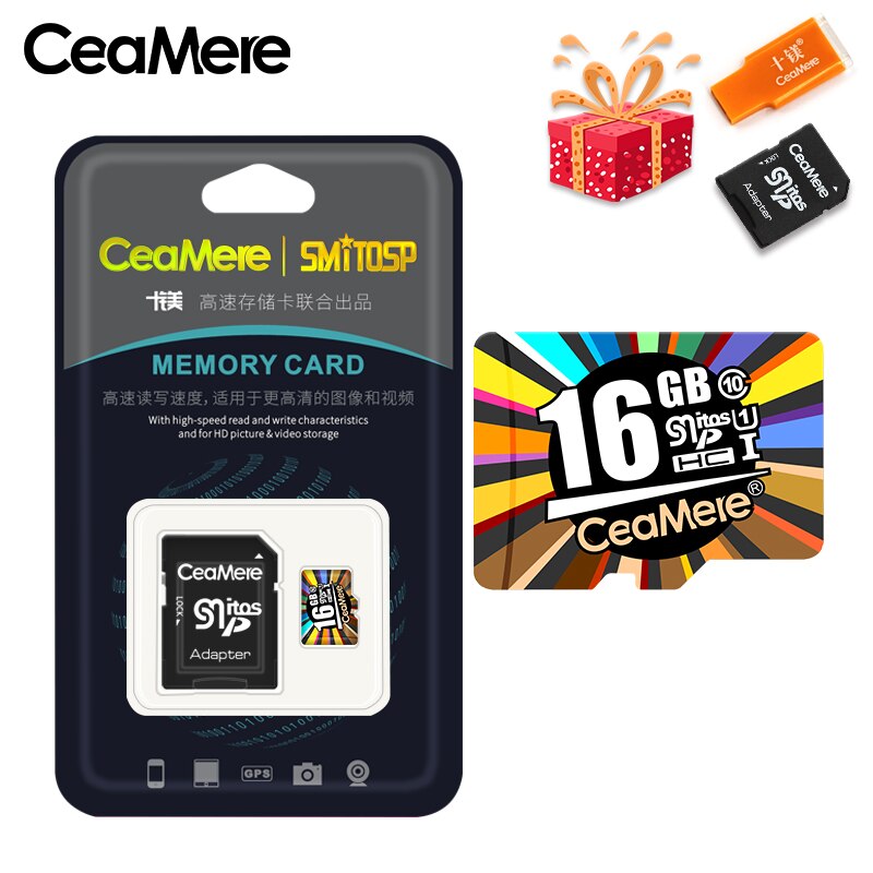 Ceamere micro sd-kort klass 10 uhs -1 8gb klass 6 16gb/32gb u1 64gb/128gb/256gb u3 minneskort flashminne microsd för smartphone: Sm-tf -xc16gb