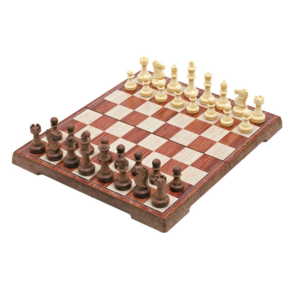 9.6x8.4" Plastic Chess Set Folding Chessboard International Chess Set
