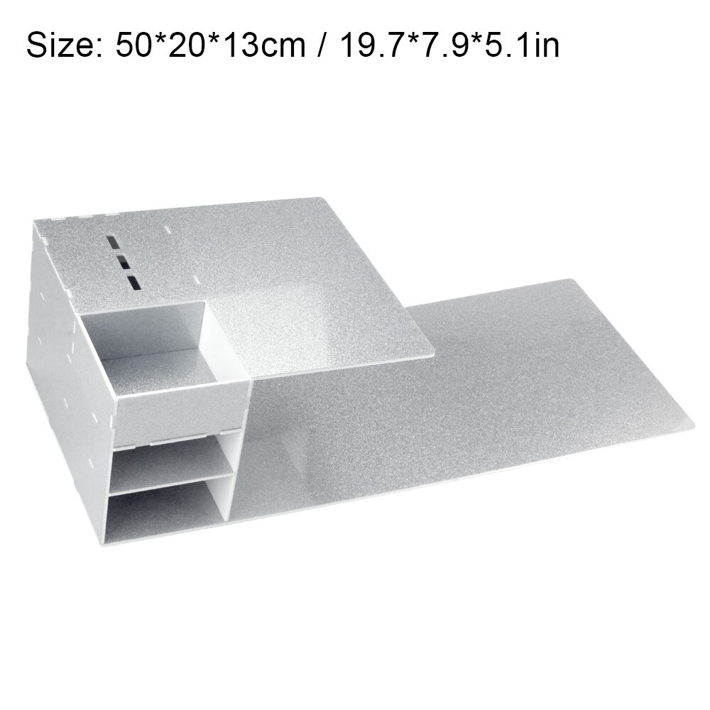 Memory Foam Lash Pillow Shelf Set Soft Grafting For Eyelash Extension Pillow Ergonomic Acrylic Neck Support Makeup: Silver Shelf