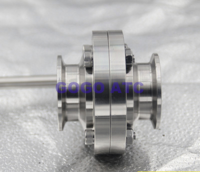 Vlinder Valve SS304 Rvs Sanitair Tri Clamp Vlinderklep O.D 51-63mm Homebrew Bier Zuivel Vlinderklep